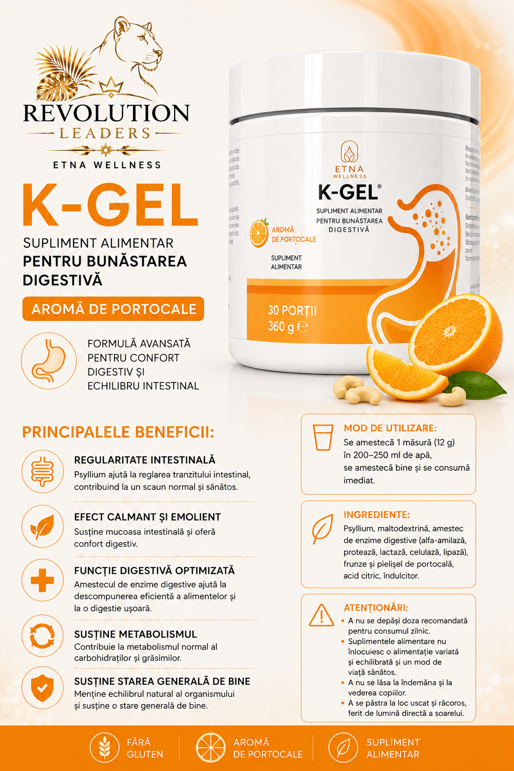 K-GEL FRAGOLA & PORTOCALA 🍓🍊